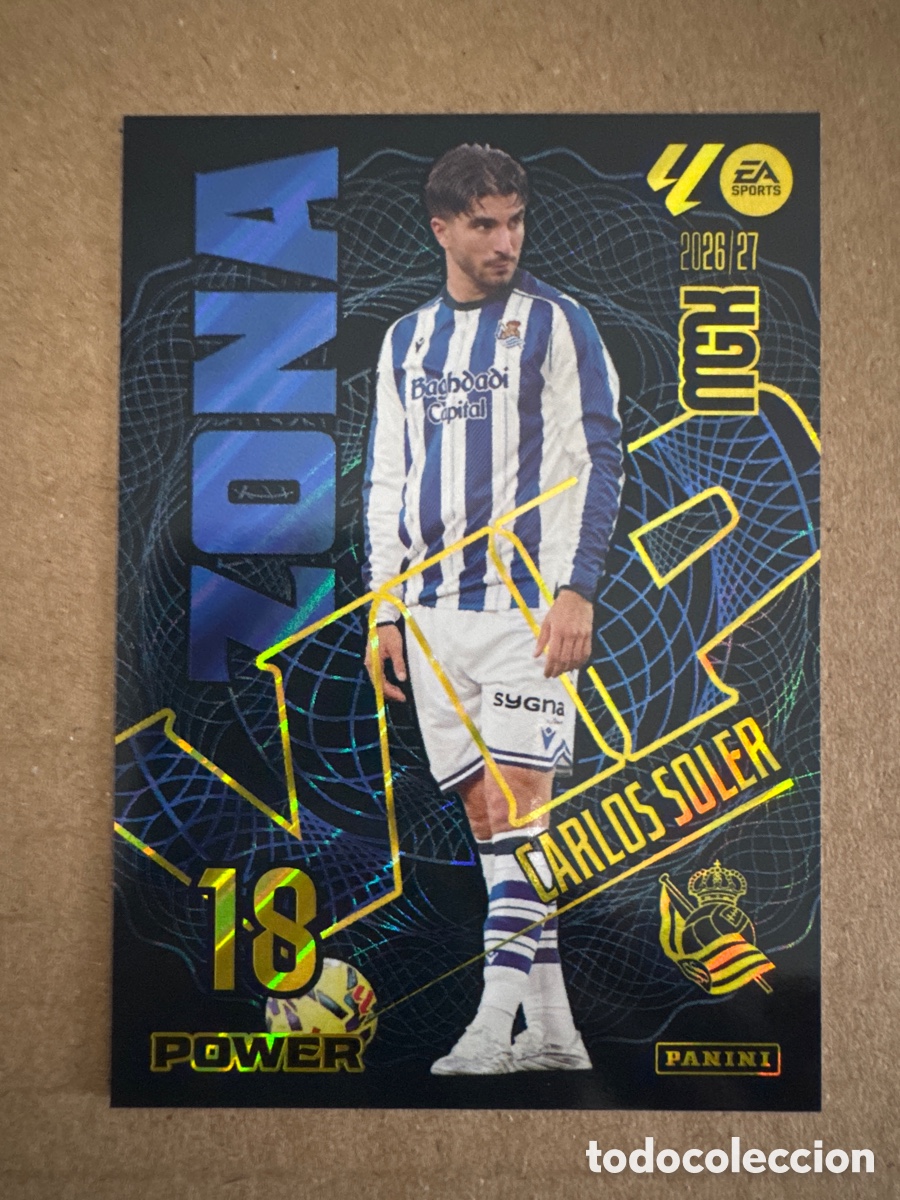 Cromos de f&uacute;tbol: # P 390 390P Carlos Soler Real Sociedad Zona VIP Power Megacracks 26 27 2026 2027
