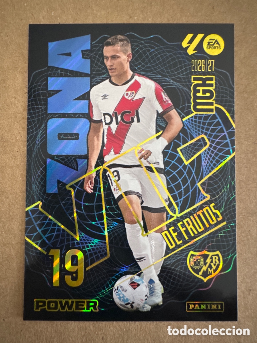 Cromos de f&uacute;tbol: # P 392 392P De Frutos Rayo Vallecano Zona VIP Power Megacracks 26 27 2026 2027