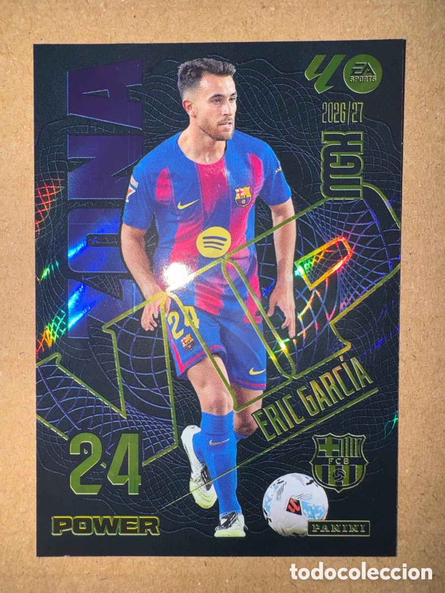 Cromos de f&uacute;tbol: # P 393 393P Eric Garc&iacute;a FC Barcelona Zona VIP Power Megacracks 26 27 2026 2027