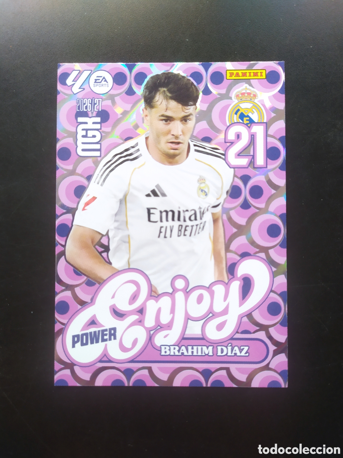 Cromos de f&uacute;tbol: Megacracks 2026 2027 26 27 panini Brahim enjoy power n&deg; 380P 380 P Real Madrid