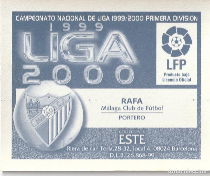 Cromos de f&uacute;tbol: ESTE 99-00. RAFA. NUNCA PEGADO. - Foto 2