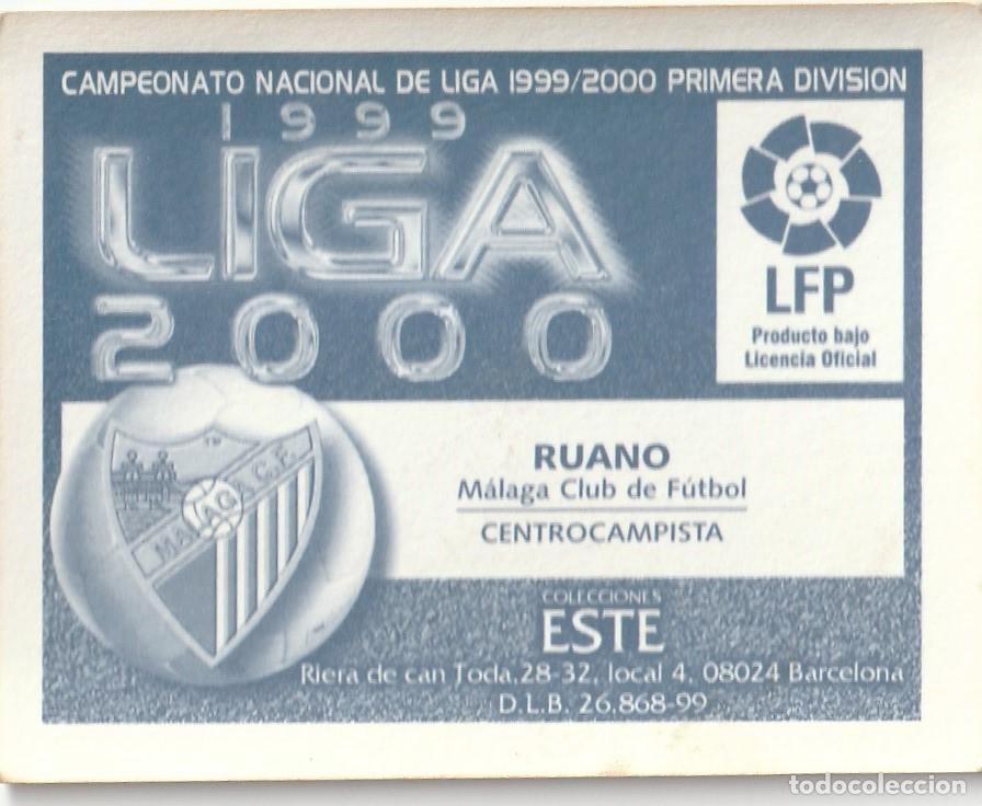 Cromos de f&uacute;tbol: ESTE 99-00. RUANO. NUNCA PEGADO. - Foto 2