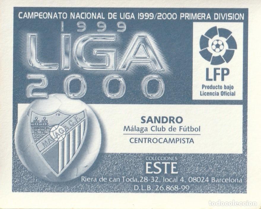 Cromos de f&uacute;tbol: ESTE 99-00 SANDRO. NUNCA PEGADO. - Foto 2