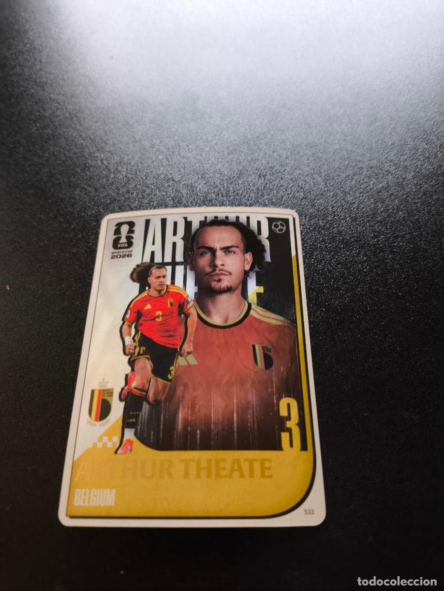 Cromos de f&uacute;tbol: 533 Arthur Theate BELGIUM PICTORIAL PANINI KAYOU FIFA WORLD CUP MUNDIAL 2026 LIGA ESTE MEGACRACKS