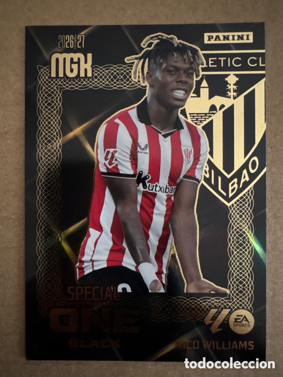 Cartes &agrave; collectionner de Football: # Nico Williams Athletic Club Bilbao Special One Black Megacracks 26 27 2026 2027