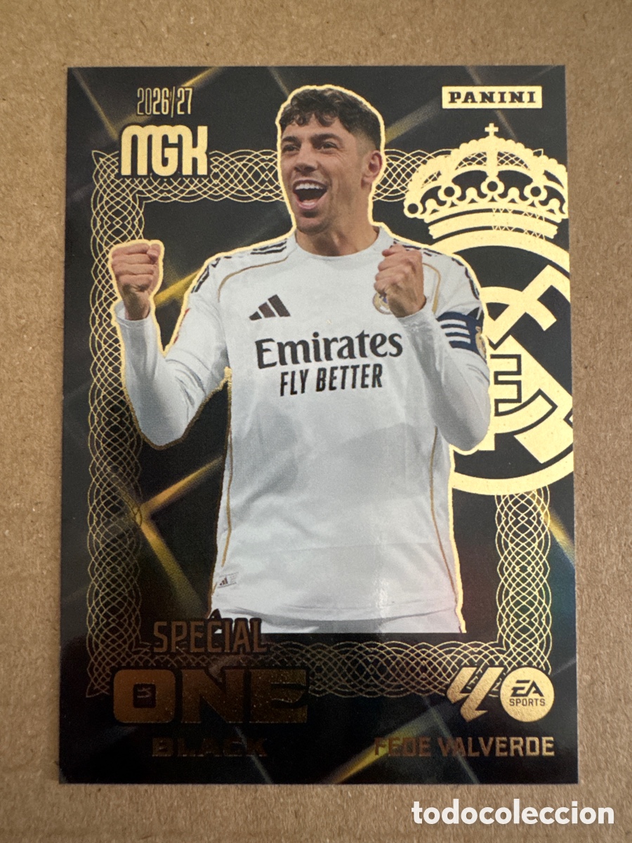 Cromos de f&uacute;tbol: # Fede Valverde Real Madrid Special One Black Megacracks 26 27 2026 2027