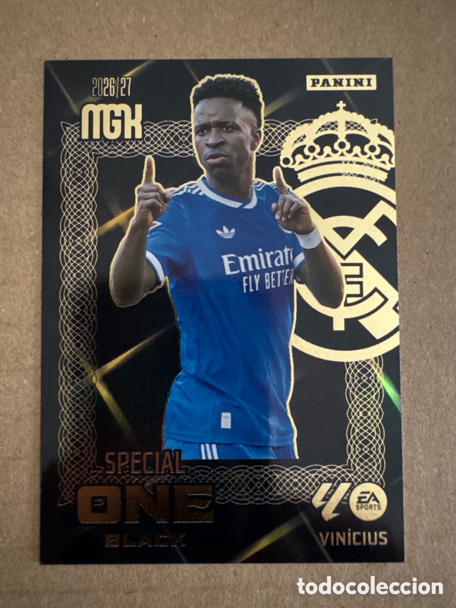 Cromos de f&uacute;tbol: # Vinicius Real Madrid Special One Black Megacracks 26 27 2026 2027