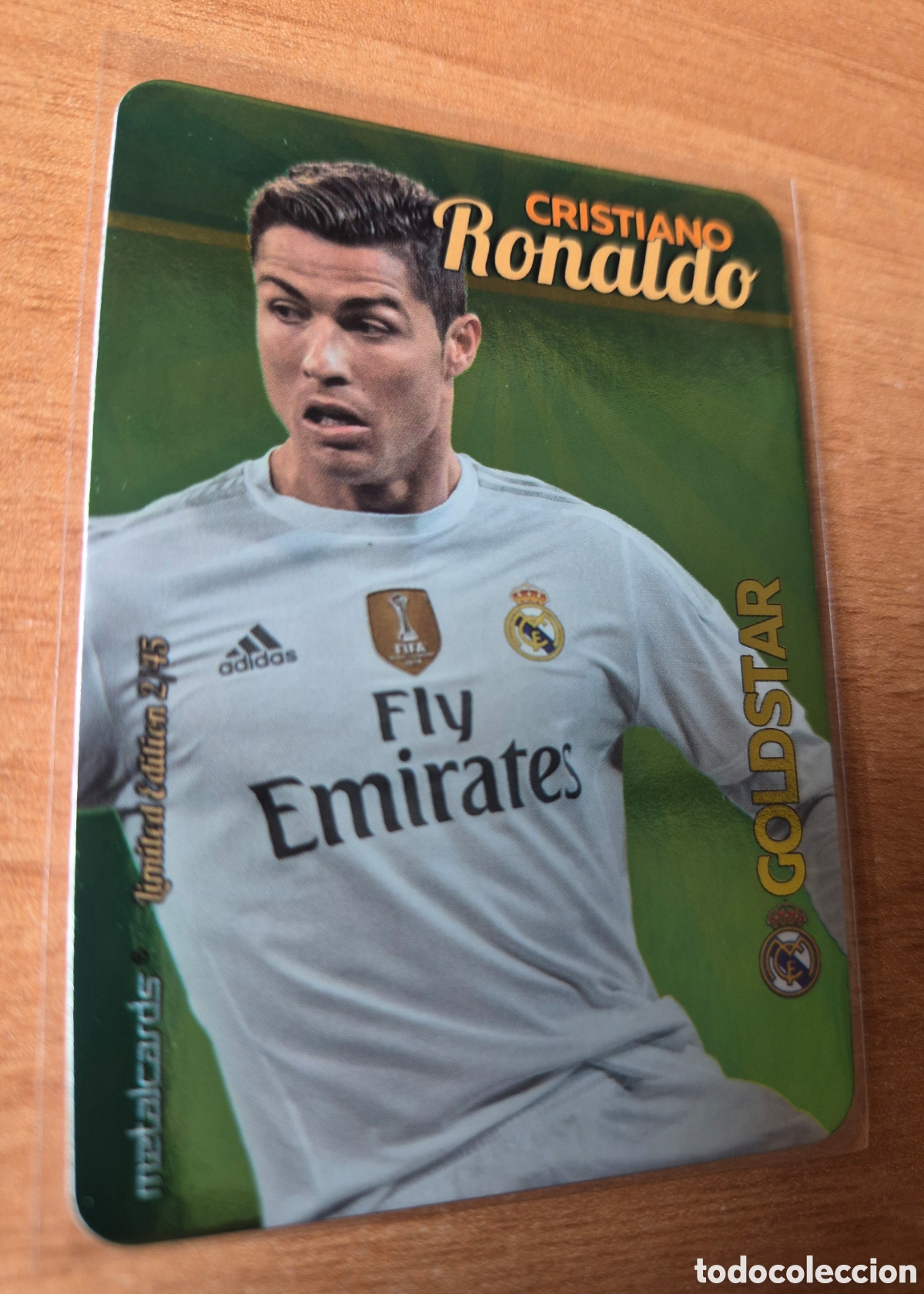 Cromos de f&uacute;tbol: Mundicromo 2015 2016 Ronaldo Gold Star Dorado