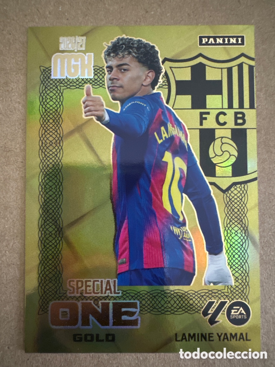 Cromos de f&uacute;tbol: # Lamine Yamal FC Barcelona Special One Gold Megacracks 26 27 2026 2027