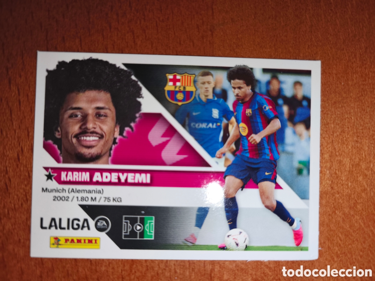 Cromos de f&uacute;tbol: Adeyemi fichaje n&deg;19 liga este 26/27 Barcelona