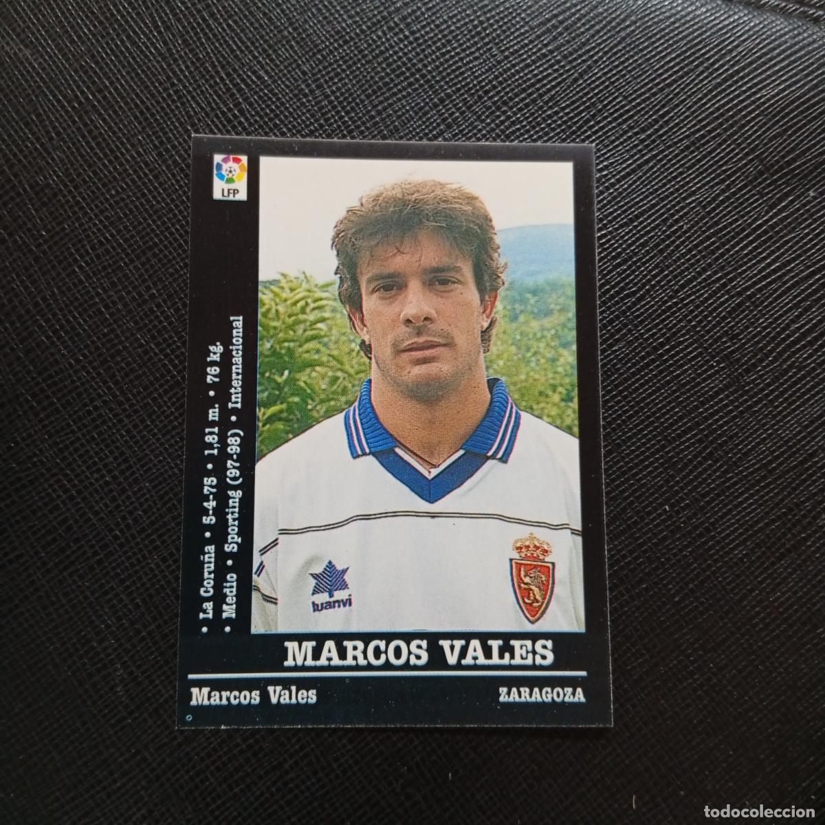 Cromos de f&uacute;tbol: 63 MARCOS VALES ZARAGOZA PANINI 00 01 CROMO FUTBOL LIGA 2000 2001 - SIN PEGAR - A71 PG53