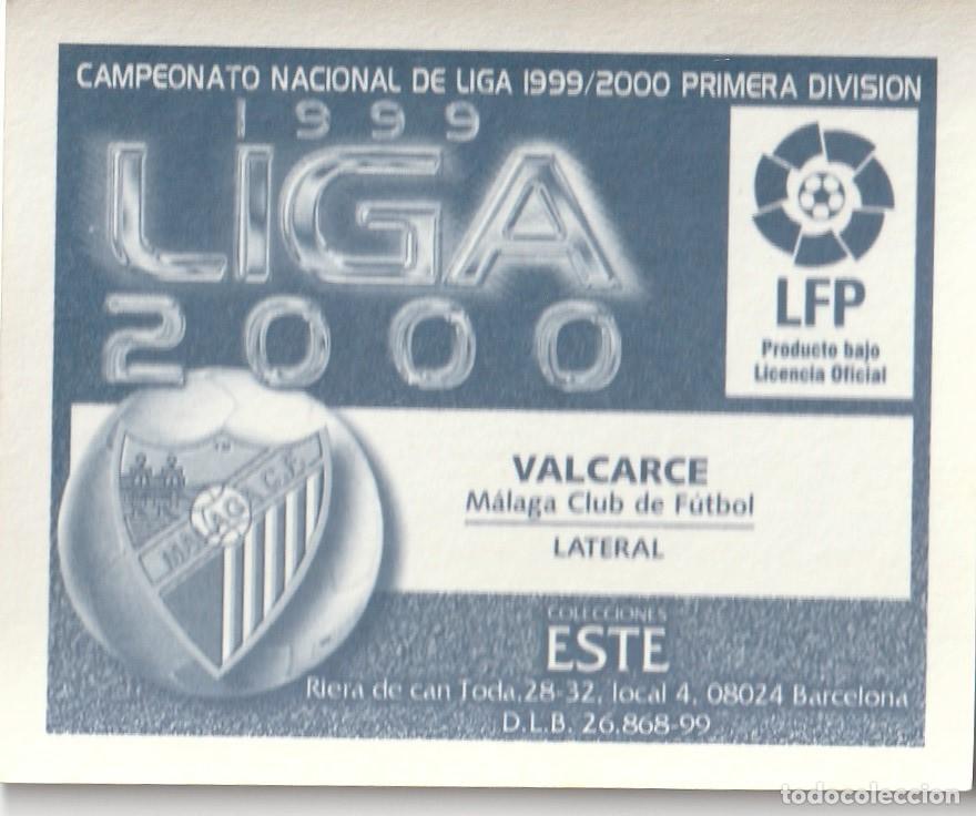 Cromos de f&uacute;tbol: ESTE 99-00 VALCARCE. NUNCA PEGADA. - Foto 2