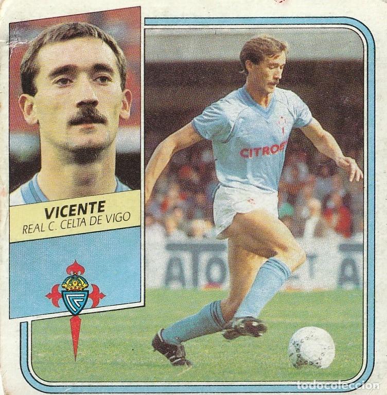 Cromos de f&uacute;tbol: ESTE 89-90. VICENTE. CELTA DE VIGO. RECUPERADO DE &Aacute;LBUM.
