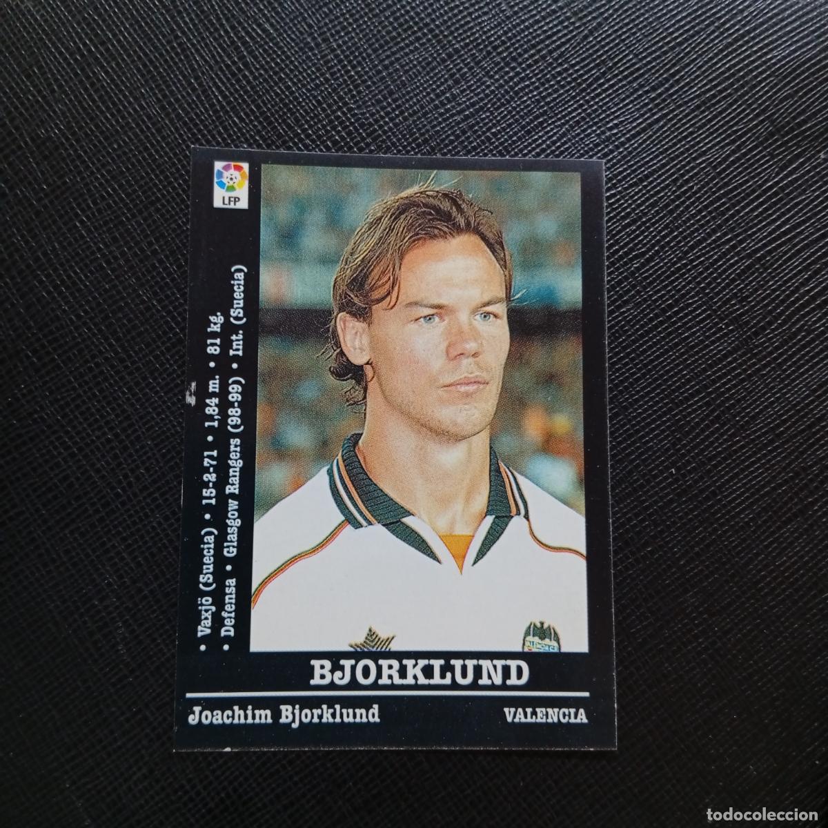 Cromos de f&uacute;tbol: 40 BJORKLUND VALENCIA PANINI 00 01 CROMO FUTBOL LIGA 2000 2001 - SIN PEGAR - A71 PG56