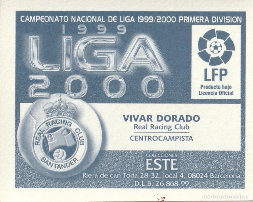 Cromos de f&uacute;tbol: ESTE 99-00. VIVAR DORADO. NUNCA PEGADO. - Foto 2