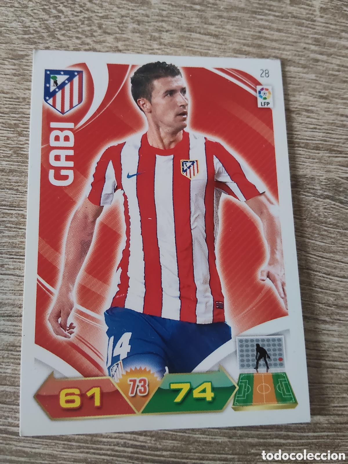 Cromos de f&uacute;tbol: Panini Adrenalyn 2011 2012 11 12 28 Gabi Atl&eacute;tico de Madrid
