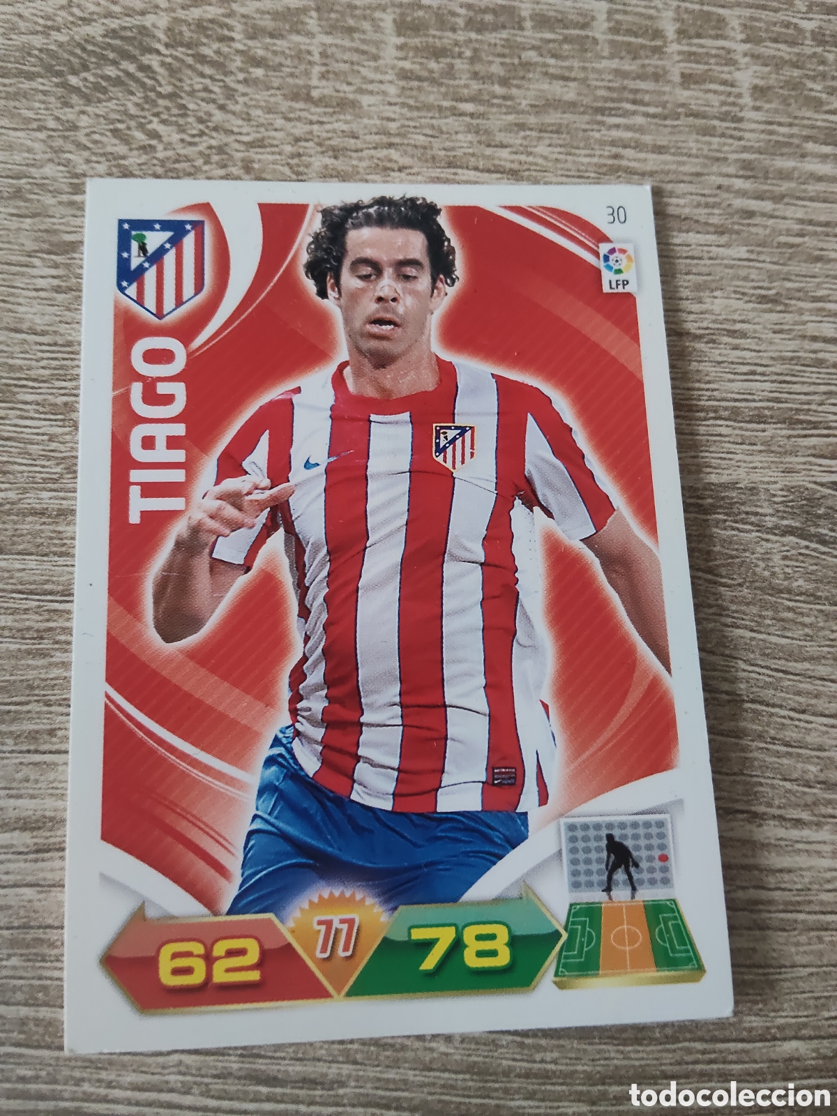Cromos de f&uacute;tbol: Panini Adrenalyn 2011 2012 11 12 30 Tiago Atl&eacute;tico de Madrid