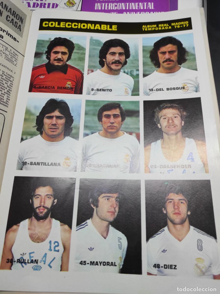 Football Stickers: HOJA COLECCIONABLE ALBUM REAL MADRID TEMPORADA 76-77 - 9 CROMOS