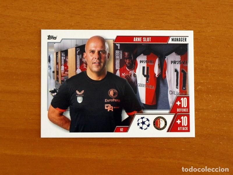 Cromos de f&uacute;tbol: Feyenoord -N&ordm; 62 Arne Slot -Manager-Topps Match Attax Trading Card Game-2023-2024