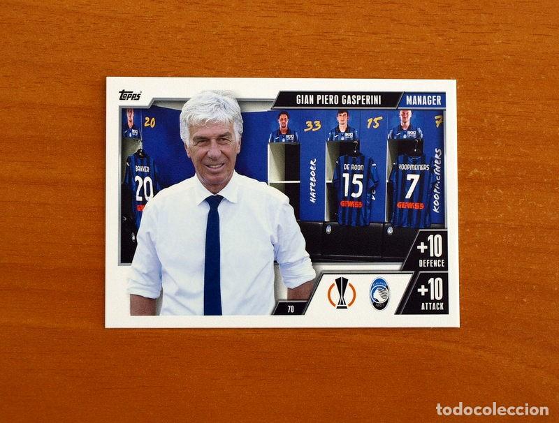 Football Stickers: Atalanta -N&ordm; 70 Gian Piero Gasperini -Manager-Topps Match Attax Trading Card Game-2023-2024
