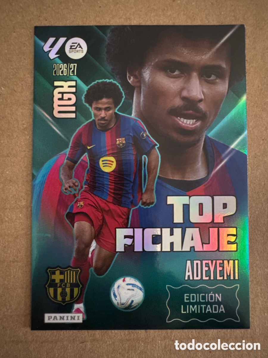 Cromos de f&uacute;tbol: # Top Fichaje Adeyemi FC Barcelona Edici&oacute;n Limitada Megacracks 26 27 2026 2027