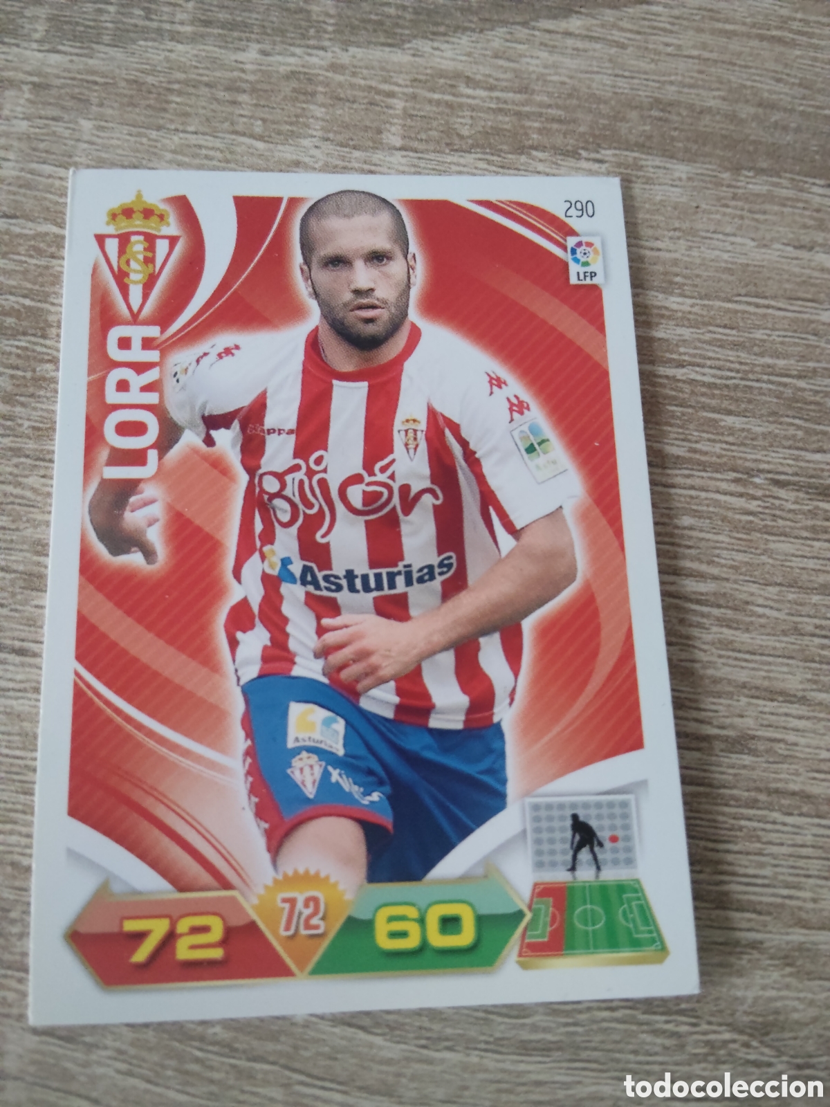 Cromos de f&uacute;tbol: Panini Adrenalyn 2011 2012 11 12 290 Lora Sporting de Gij&oacute;n