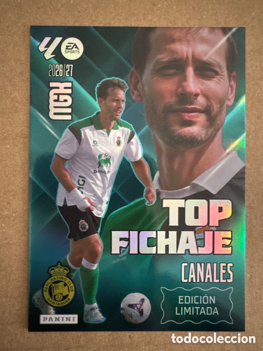 Cromos de f&uacute;tbol: # Top Fichaje Sergio Canales Racing Santander Edici&oacute;n Limitada Megacracks 26 27 2026 2027