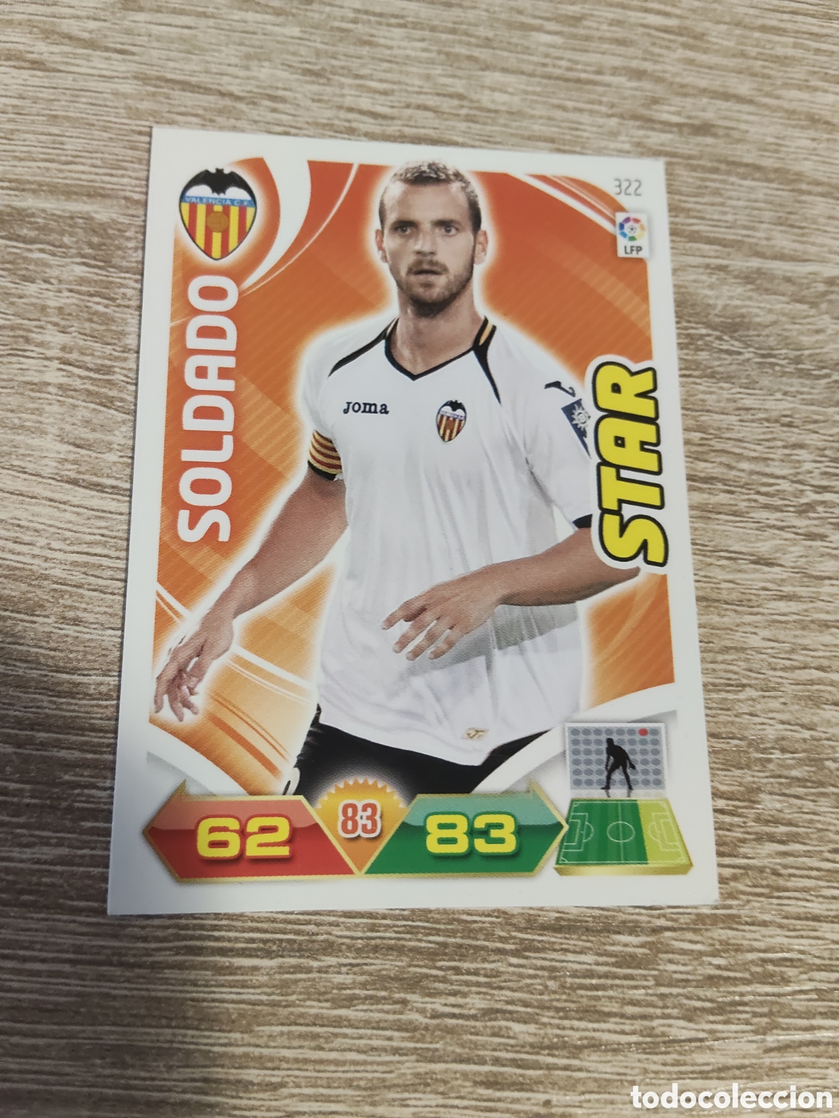 Cromos de f&uacute;tbol: Panini Adrenalyn 2011 2012 11 12 322 Soldado Valencia