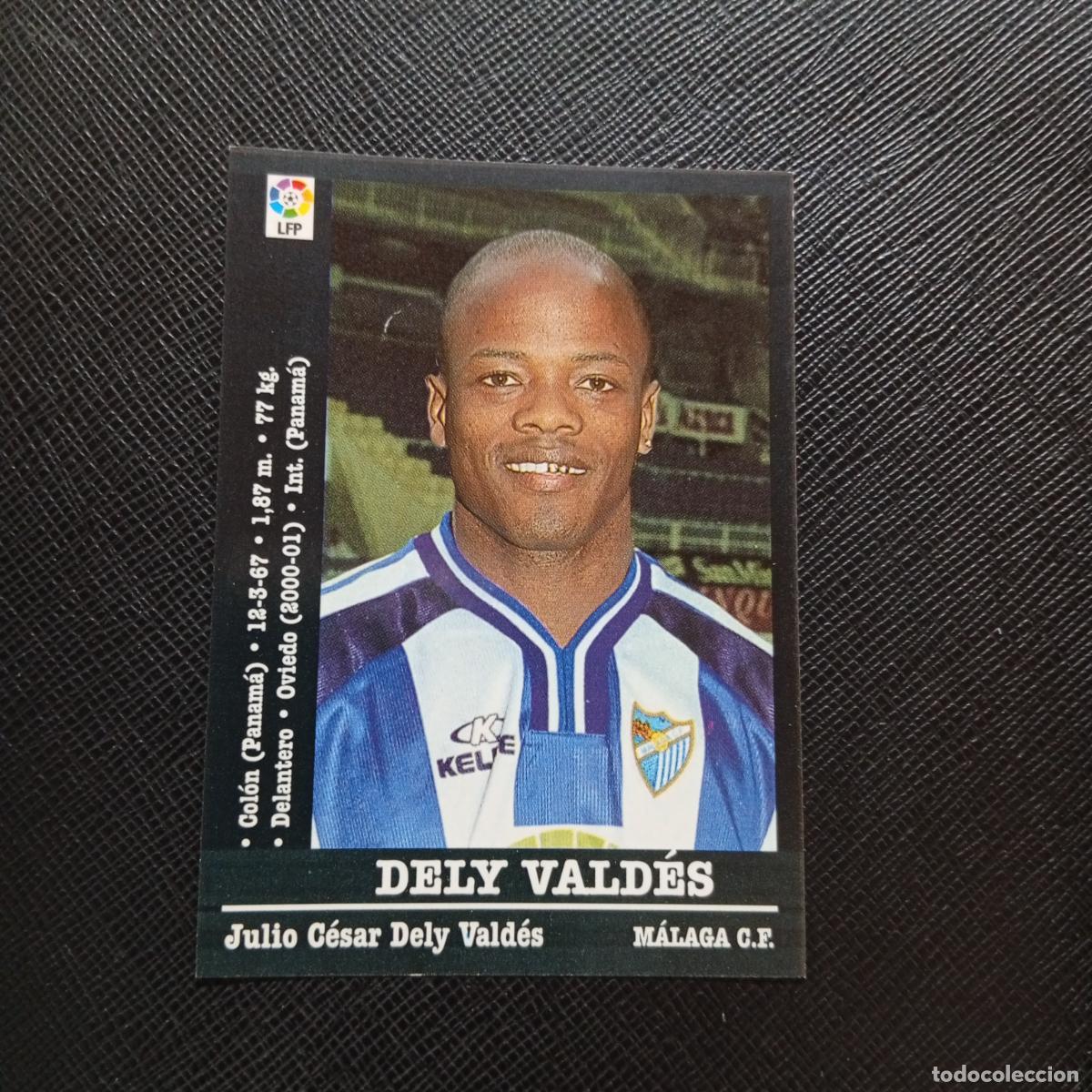Fu&szlig;ball-Sticker: DELY VALDES MALAGA PANINI 00 01 CROMO FUTBOL LIGA 2000 2001 - SIN PEGAR - A31 PG37 ULTIMO FICHAJE