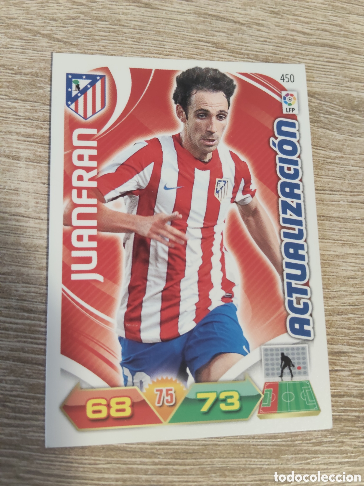 Fu&szlig;ball-Sticker: Panini Adrenalyn 2011 2012 11 12 450 Juanfran actualizaci&oacute;n Atl&eacute;tico de Madrid