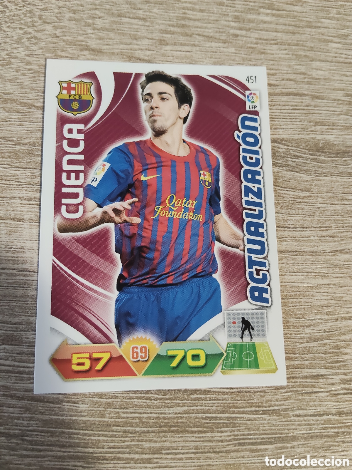 Football Stickers: Panini Adrenalyn 2011 2012 11 12 451 Cuenca actualizaci&oacute;n Barcelona
