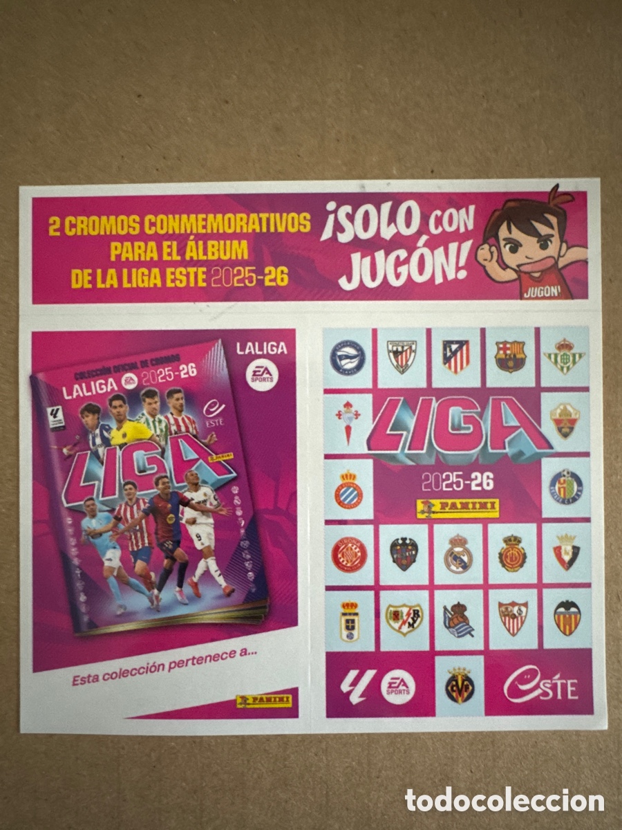 Cromos de Futebol: Cromos Conmemorativos 1 y 2 Liga Este Panini 2025 2026 25 26 Stickers Cromos ven&iacute;a con jug&oacute;n 222