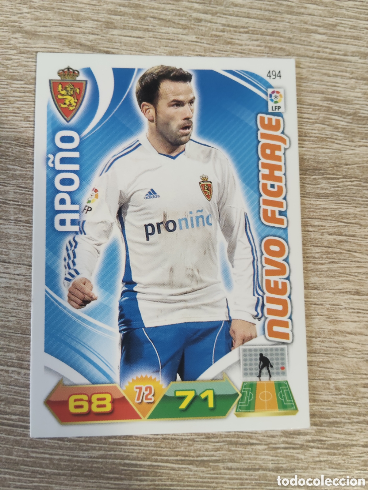 Fu&szlig;ball-Sticker: Panini Adrenalyn 2011 2012 11 12 494 Apo&ntilde;o fichaje Real Zaragoza