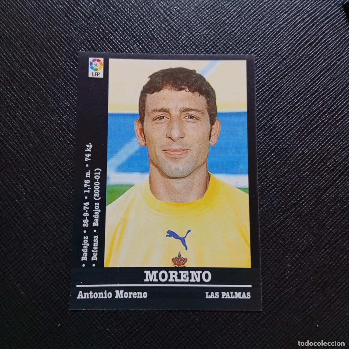 Cromos de f&uacute;tbol: 292A 292 MORENO LAS PALMAS PANINI 00 01 CROMO FUTBOL LIGA 2000 2001 - SIN PEGAR - A31 PG172