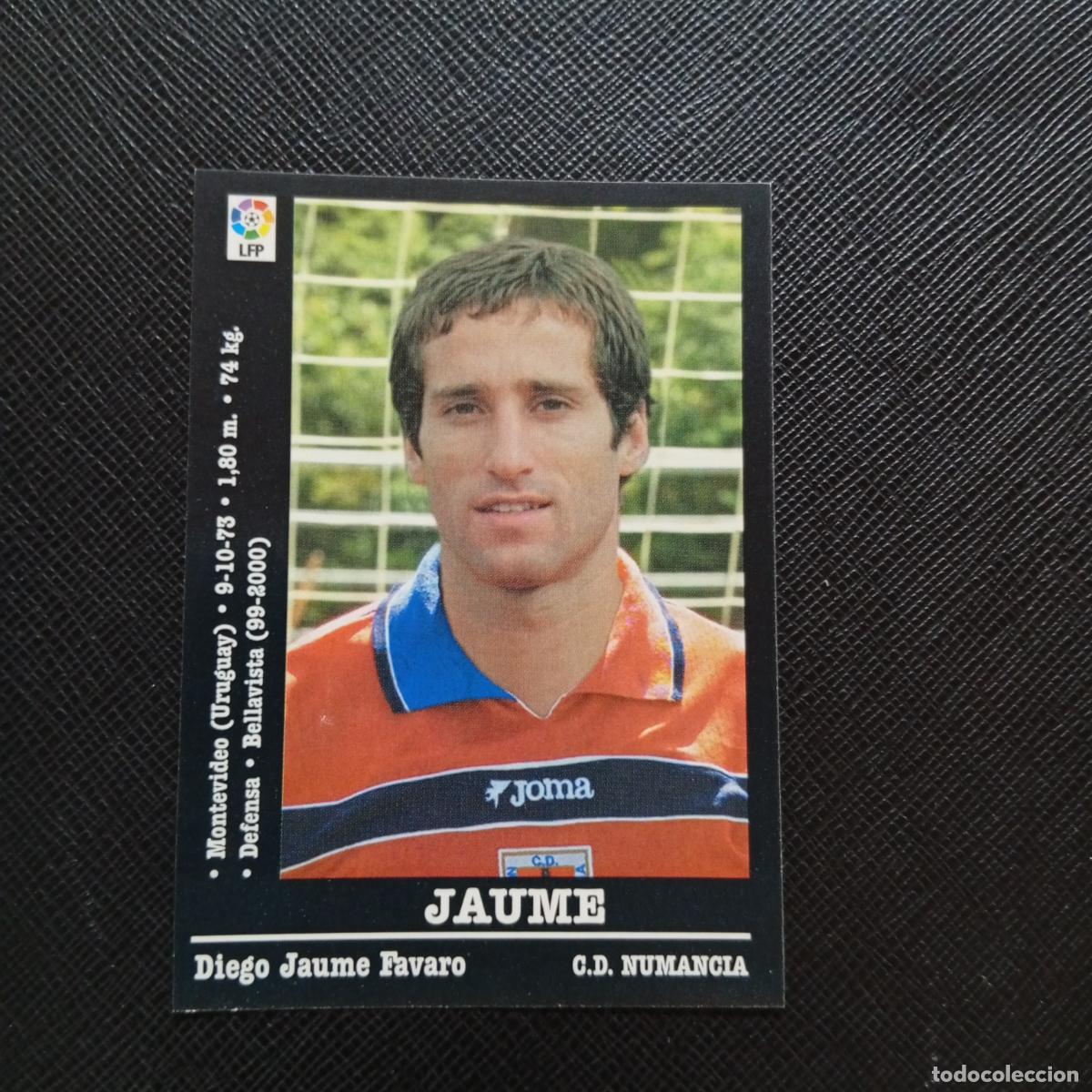 Cromos de f&uacute;tbol: 276 JAUME NUMANCIA PANINI 00 01 CROMO FUTBOL LIGA 2000 2001 - SIN PEGAR - A31 PG181 CORREGIDO