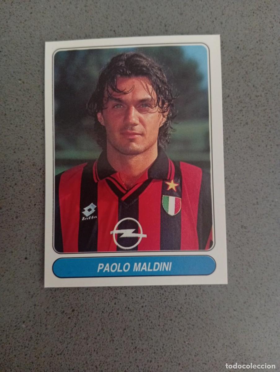 Cromos de f&uacute;tbol: PAOLO MALDINI 37 MILAN EUROPEAN FOOTBALL STARS 1997 97 SIN PEGAR NUNCA PEGADO