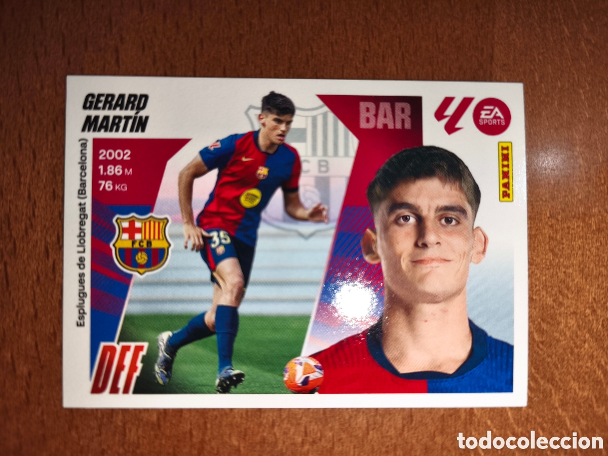Cromos de f&uacute;tbol: Gerard Mart&iacute;n n&deg;10B liga este 25/26 Barcelona