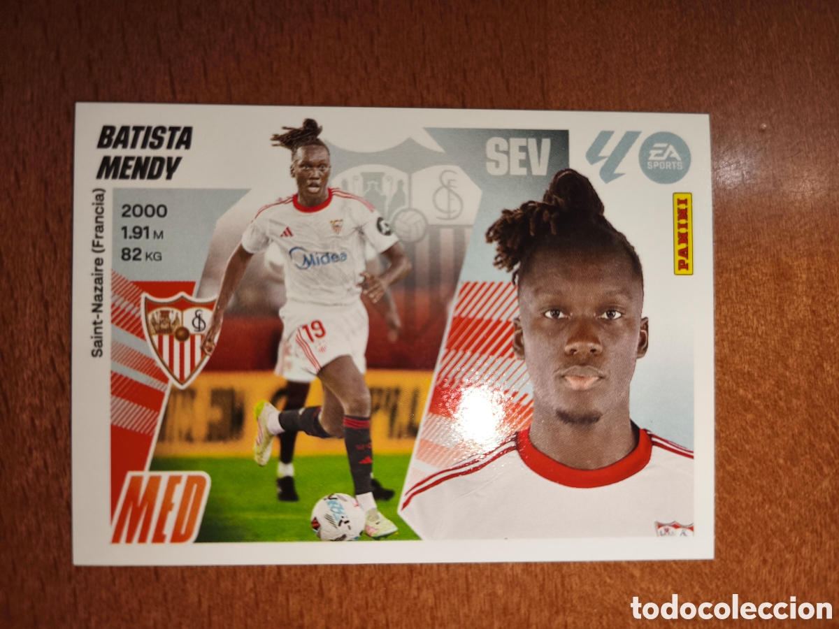 Cromos de f&uacute;tbol: Batista Mendy fichaje n&deg;62 liga este 25/26 Sevilla