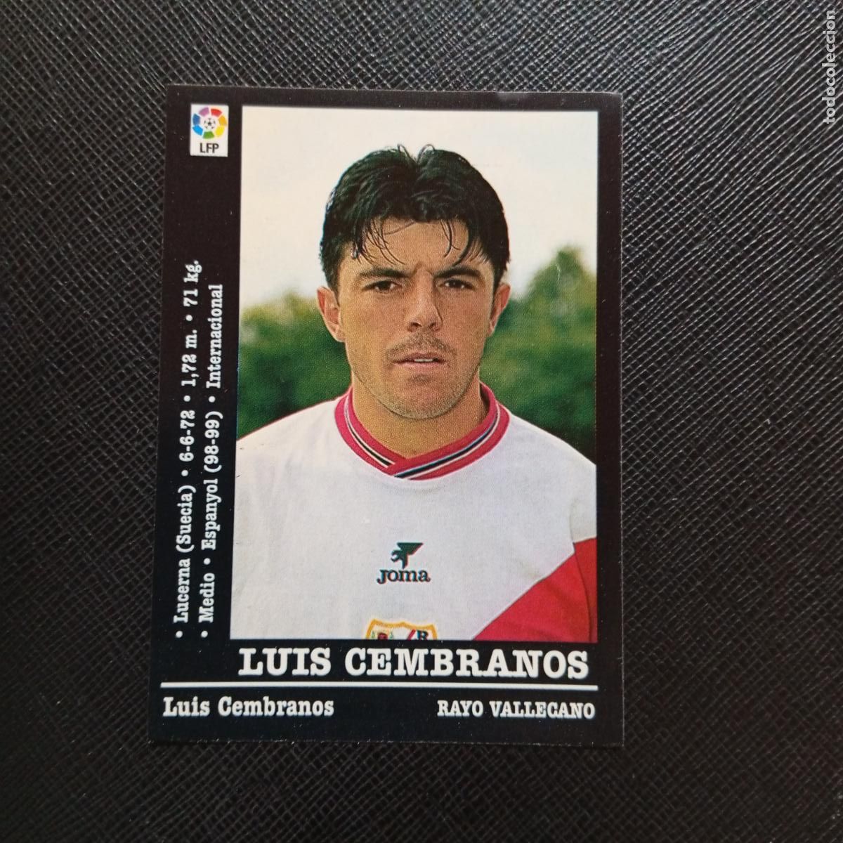 Cartes &agrave; collectionner de Football: 147 LUIS CEMBRANOS RAYO VALLECANO PANINI 00 01 CROMO FUTBOL LIGA 2000 2001 - SIN PEGAR - A31 PG262