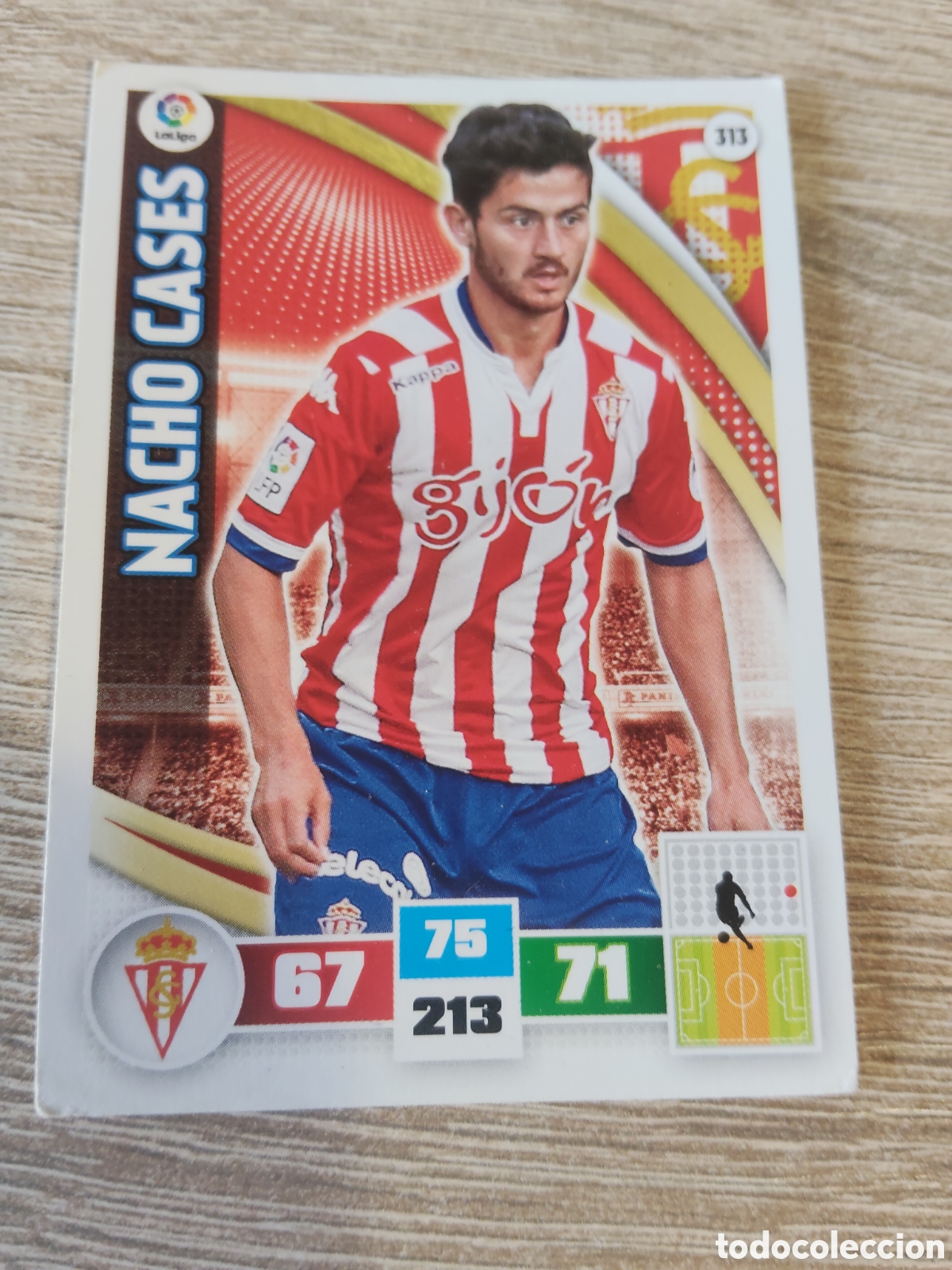 Cartes &agrave; collectionner de Football: Panini Adrenalyn 2015 2016 15 16 313 Nacho Cases Sporting de Gij&oacute;n