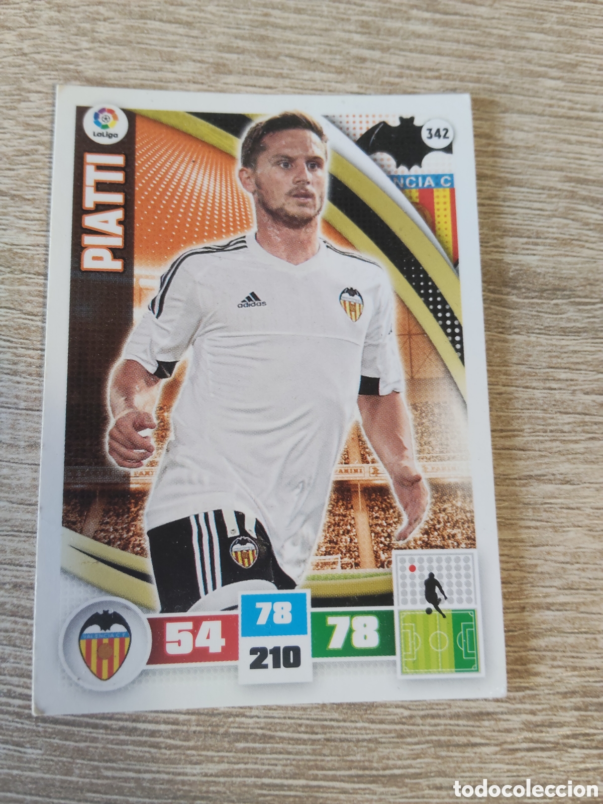Cromos de f&uacute;tbol: Panini Adrenalyn 2015 2016 15 16 342 Piatti Valencia
