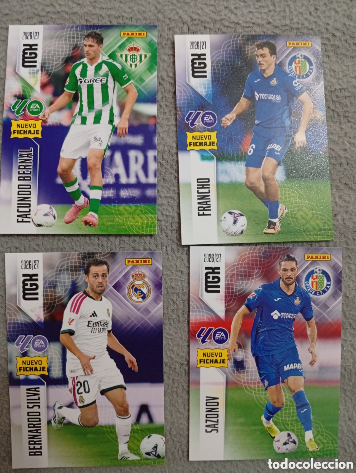 Cromos de f&uacute;tbol: 4 nuevo fichaje Mgk 26 27