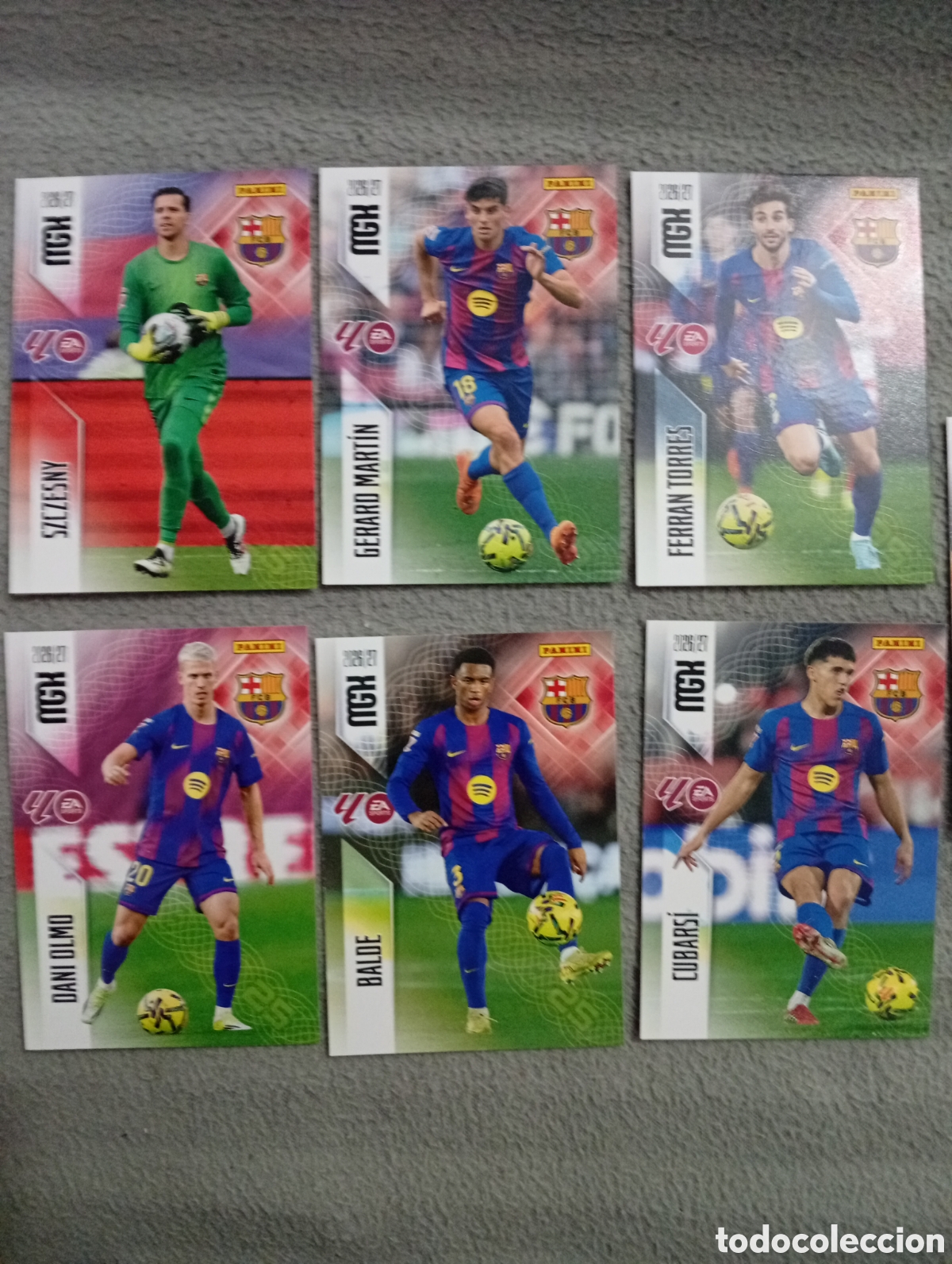 Cromos de f&uacute;tbol: Seis cartas Mgk 26 27 - Foto 1
