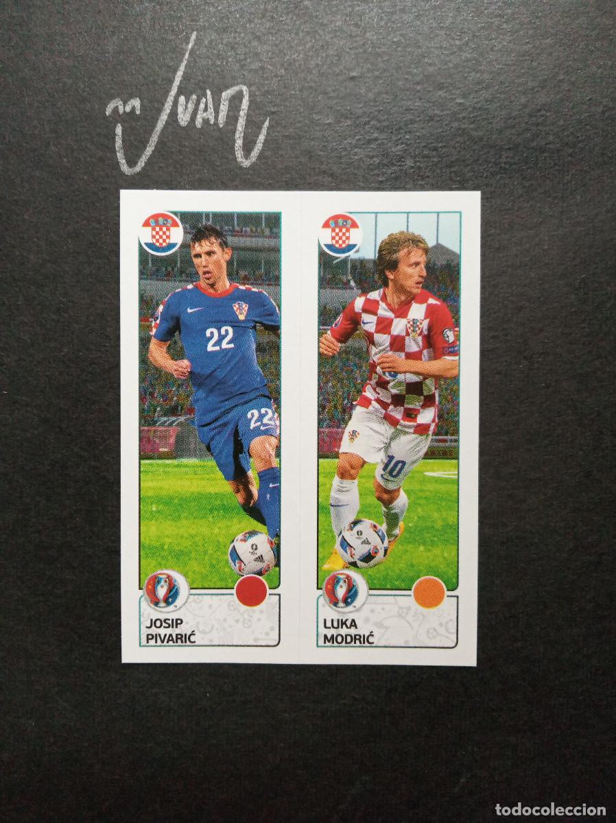 Fu&szlig;ball-Sticker: 434 A B PIVARIC MODRIC CROACIA MADRID ⚽ PANINI &reg; UEFA EURO FRANCIA 2016 EUROCOPA 16 SIN PEGAR NUEVO