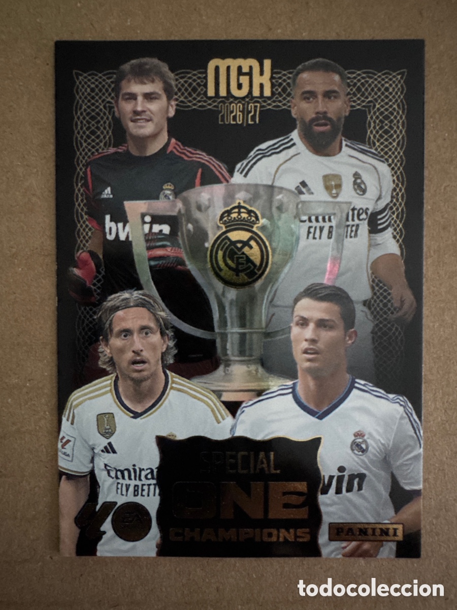 Fu&szlig;ball-Sticker: # Real Madrid Cristiano Ronaldo Special One Champions Megacracks 26 27 2026 2027 Ven&iacute;a en la lata