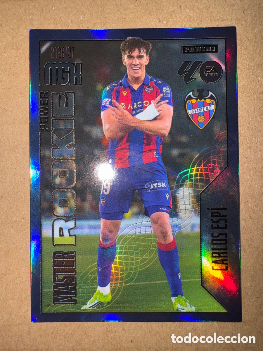 Figurine di Calcio: # P 408 408P Carlos Esp&iacute; Levante Master Rookie Power Megacracks 26 27 2026 2027 Ven&iacute;a en la lata