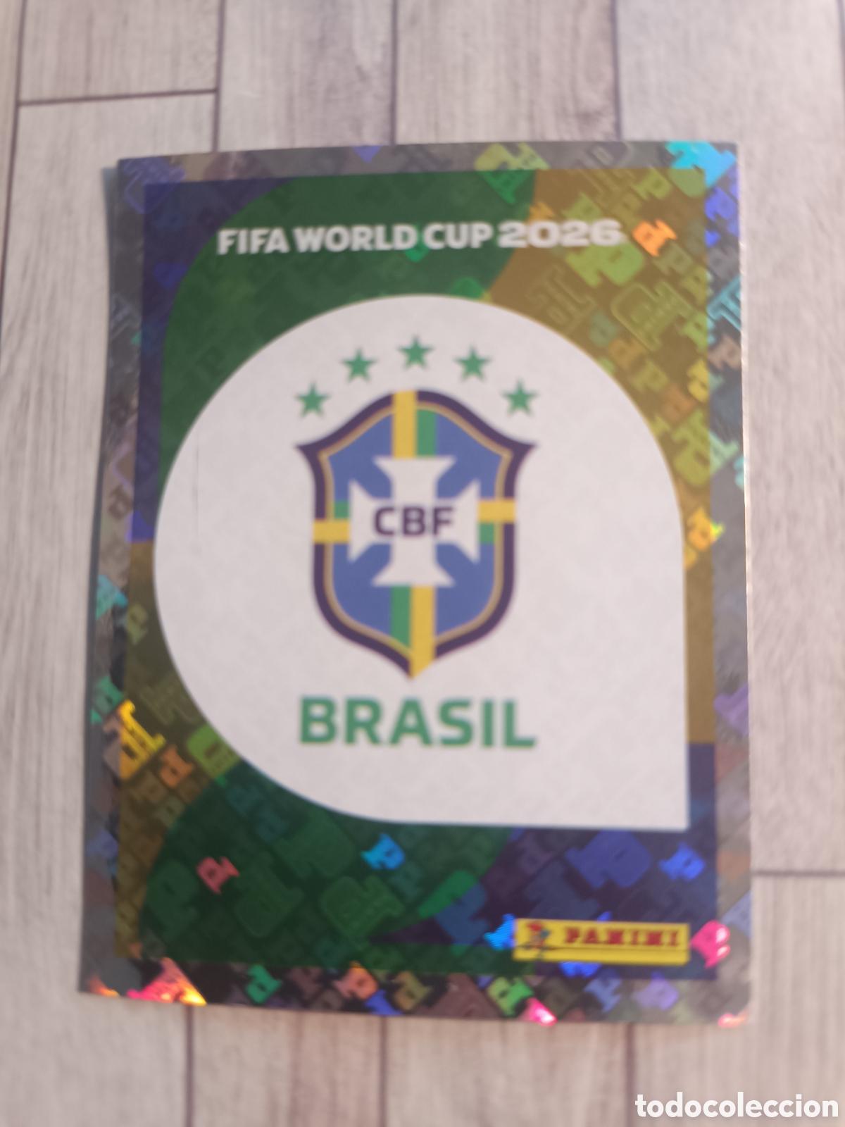 Cromos de f&uacute;tbol: BRA 1 LOGO ESCUDO EMBLEMA BRASIL PANINI MUNDIAL FIFA WORLD CUP 2026
