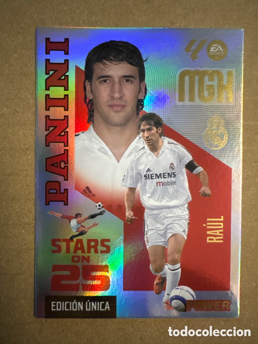 Football Stickers: P 426 426P Ra&uacute;l Real Madrid Stars on 25 Power Megacracks 26 27 2026 2027 Edici&oacute;n &Uacute;nica Ven&iacute;a en lata