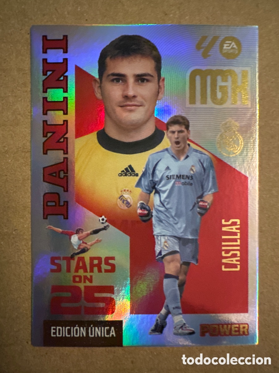 Cromos de f&uacute;tbol: # P 428 428P Iker Casillas Real Madrid Stars on 25 Power Megacracks 26 27 2026 2027 Edici&oacute;n &Uacute;nica