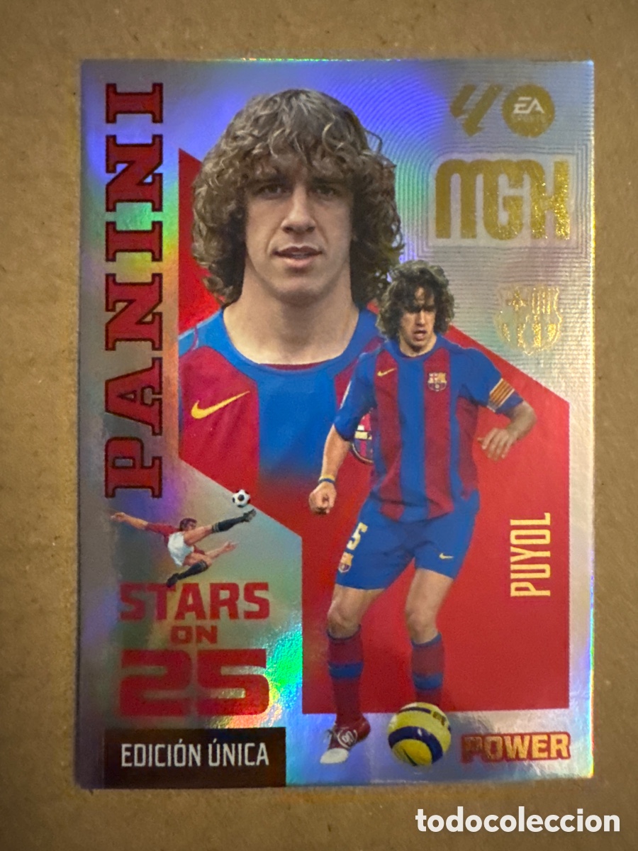 Cromos de f&uacute;tbol: # P 429 429P Puyol FC Barcelona Stars on 25 Power Megacracks 26 27 2026 2027 Edici&oacute;n &Uacute;nica